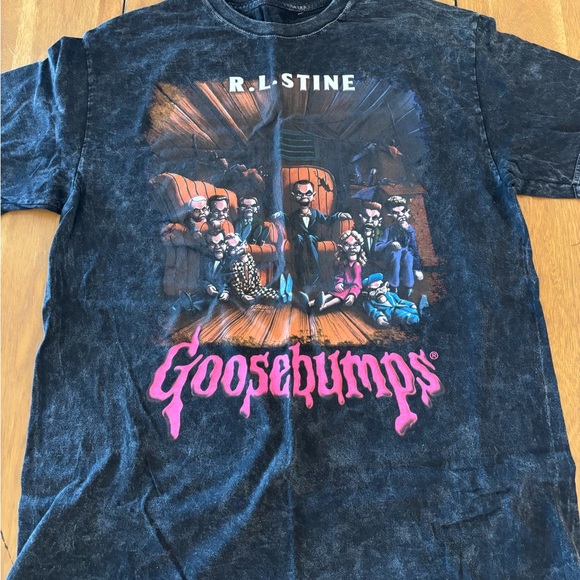 R.L. Stine Goosebumps Acid Wash Graphic Shirt - Picture 1 of 3